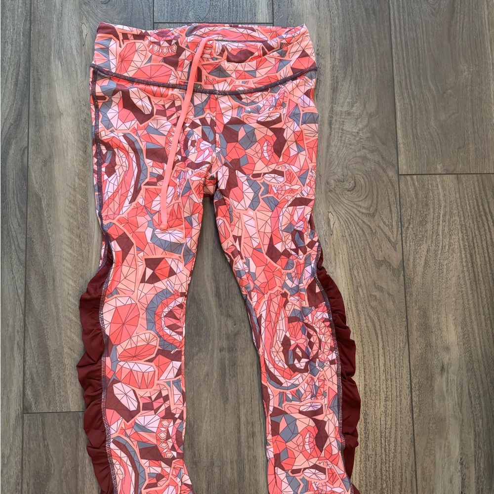 Maaji Pink and Red Geometric Leggings